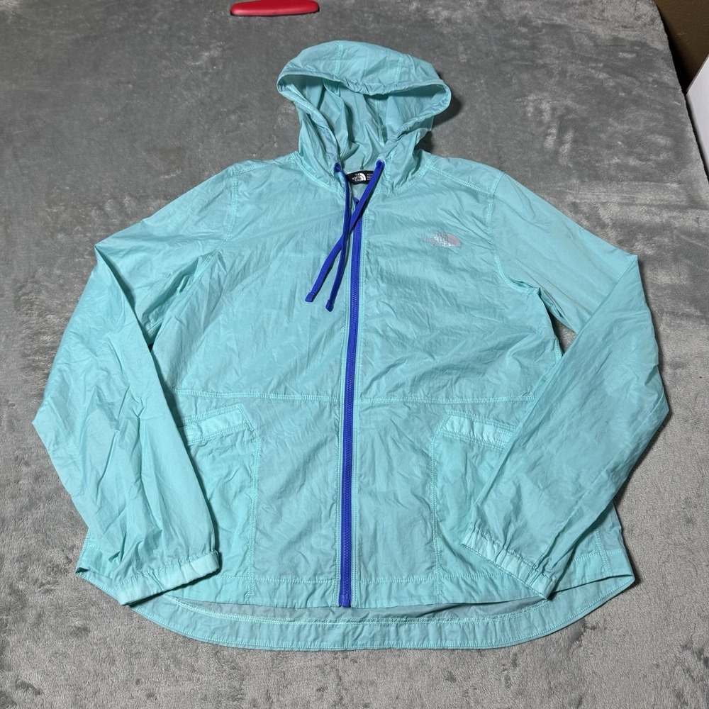 The‎ North Face Blue Rapids Full Zip Hoodie Wind Break Water Repel Womens Small